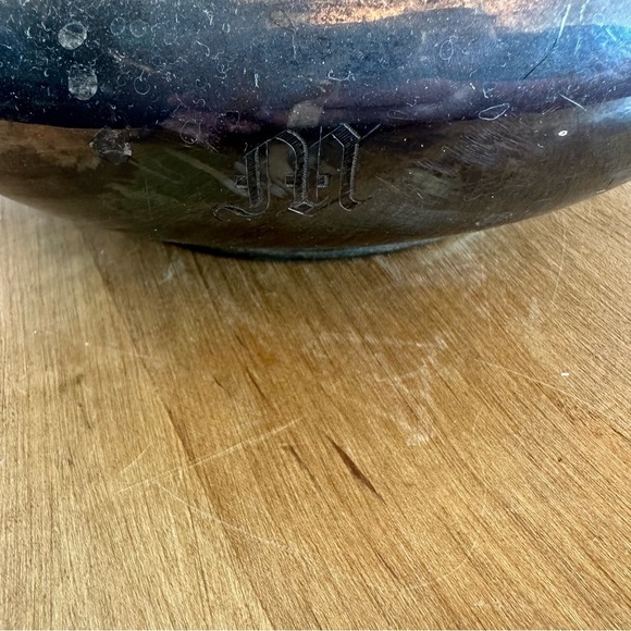 Vtg Silver Plated Sheffield Design  Kettle Tea Patina Nickel England Engraved M - Picture 6 of 16